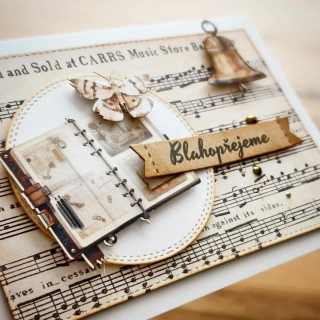 PŘÁNÍ K NAROZENINÁM PRO MUŽE - vintage s deníkem