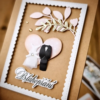 SVATEBNÍ PŘÁNÍ - ženich a nevěsta v rámečku