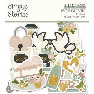 Simple Stories - HAPPILY EVER AFTER Bits & Pieces - papírové výřezy
