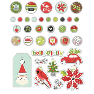 Simple Stories - MAKE IT MERRY Decorative Brads - ozdobné svorky