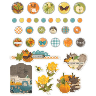 Simple Stories - SIMPLE VINTAGE COUNTRY HARVEST Decorative Brads - ozdobné svorky