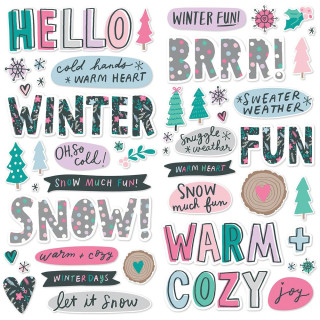 Simple Stories - FEELIN´ FROSTY Foam Stickers - 3D samolepky