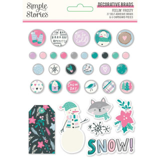 Simple Stories - FEELIN´ FROSTY Decorative Brads - ozdobné svorky