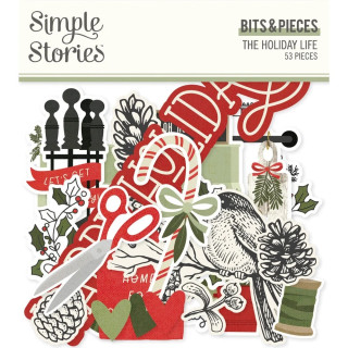 Simple Stories - THE HOLIDAY LIFE Bits & Pieces - papírové výřezy