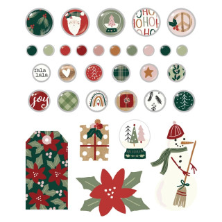 Simple Stories - BOHO CHRISTMAS Decorative Brads - ozdobné svorky